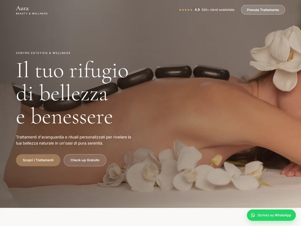 Anteprima del sito Centro estetico & SPA — Beauty & wellness