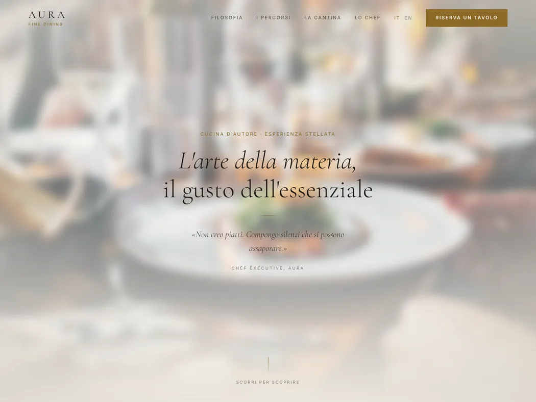 Anteprima del sito Fine dining — Ristorazione di alta gamma