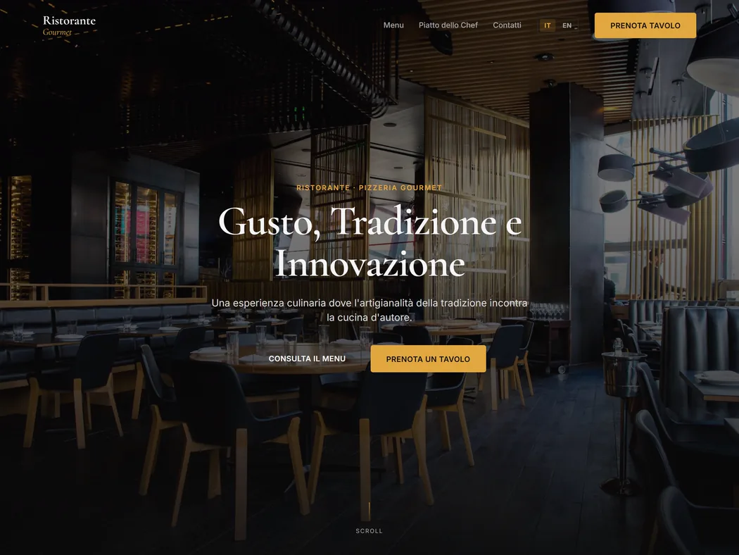 Anteprima del sito Ristorante gourmet — Ristorazione